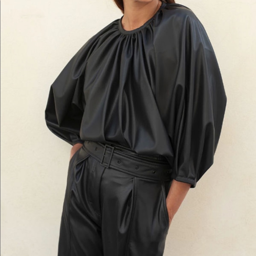 Frankie Shop Faux Leather top OS